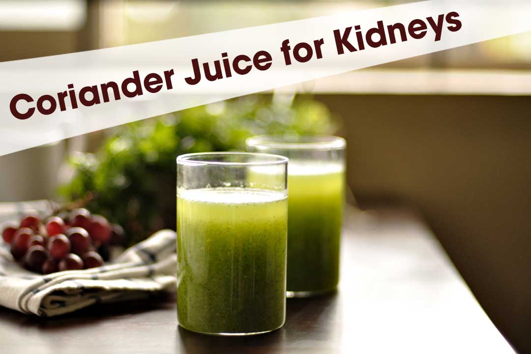 Coriander juice for kidney disease